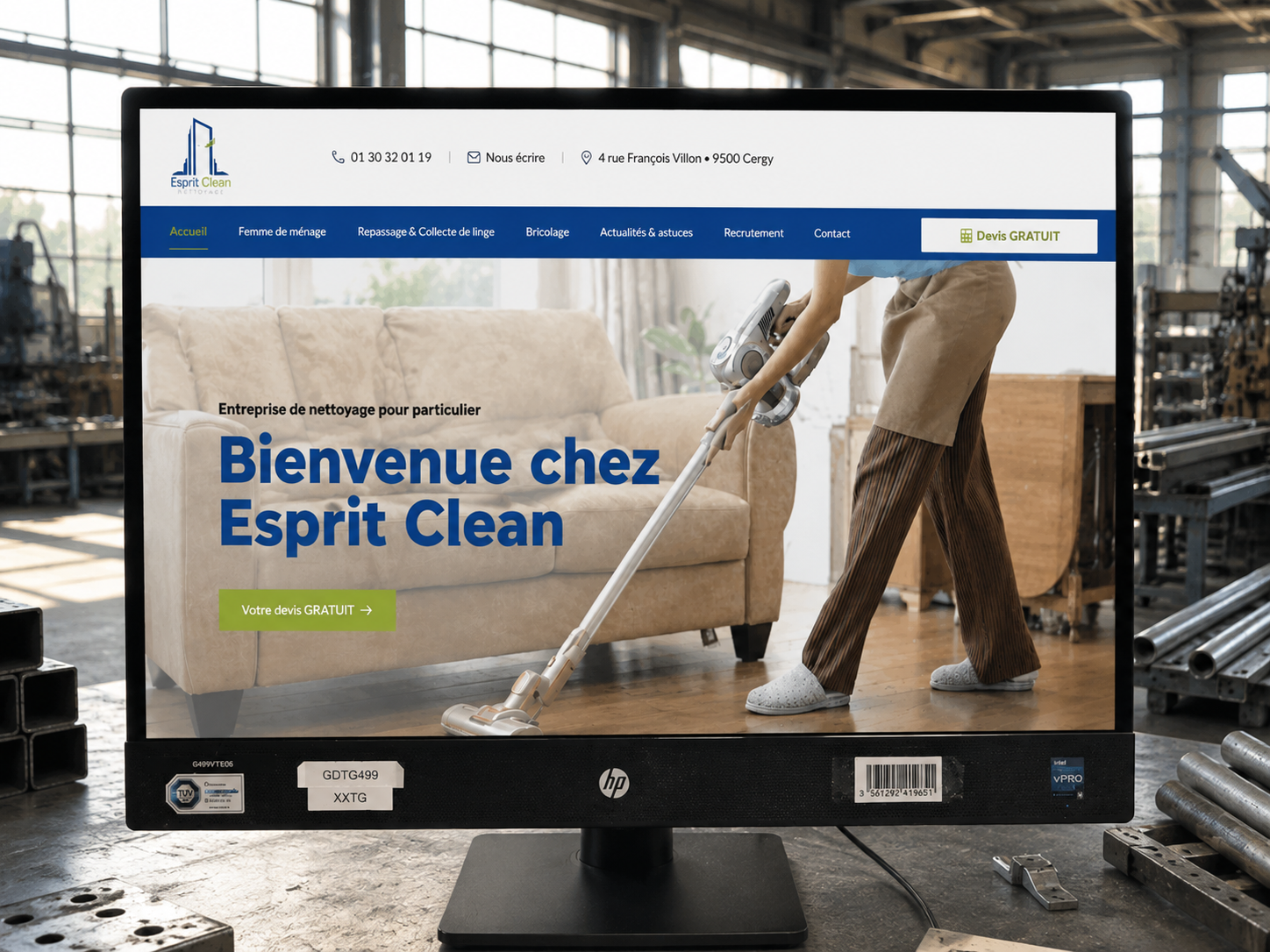 Site internet Esprit Clean — Nettoyage chantier