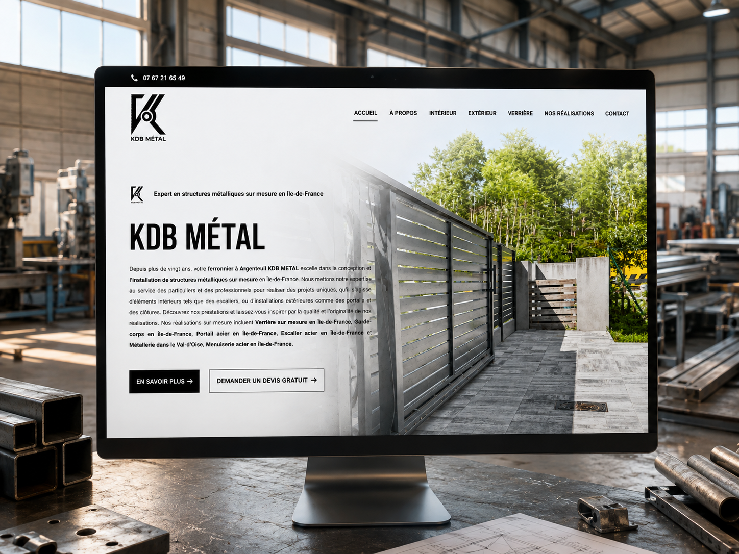 Site internet KDB Métal — Métallerie